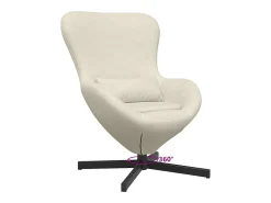 Poltrona| Cadeira Relax | Cadeira ovo 63x73x90 cm Veludo SHL751020 Creme