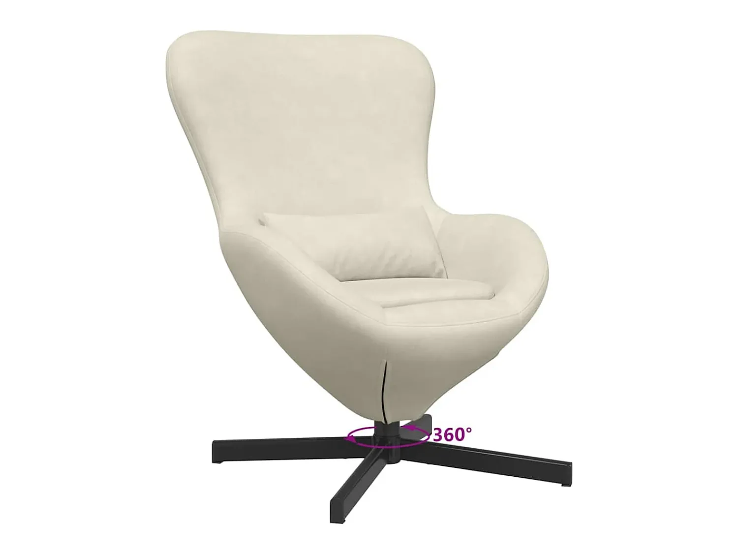 Poltrona| Cadeira Relax | Cadeira ovo 63x73x90 cm Veludo SHL751020 Creme