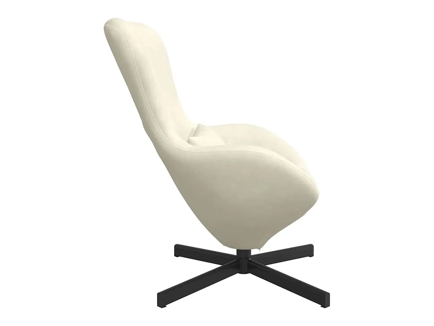 Poltrona| Cadeira Relax | Cadeira ovo 63x73x90 cm Veludo SHL751020 Creme