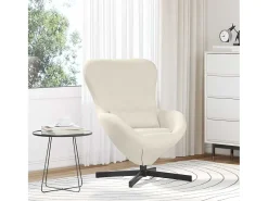 Poltrona| Cadeira Relax | Cadeira ovo 63x73x90 cm Veludo SHL751020 Creme
