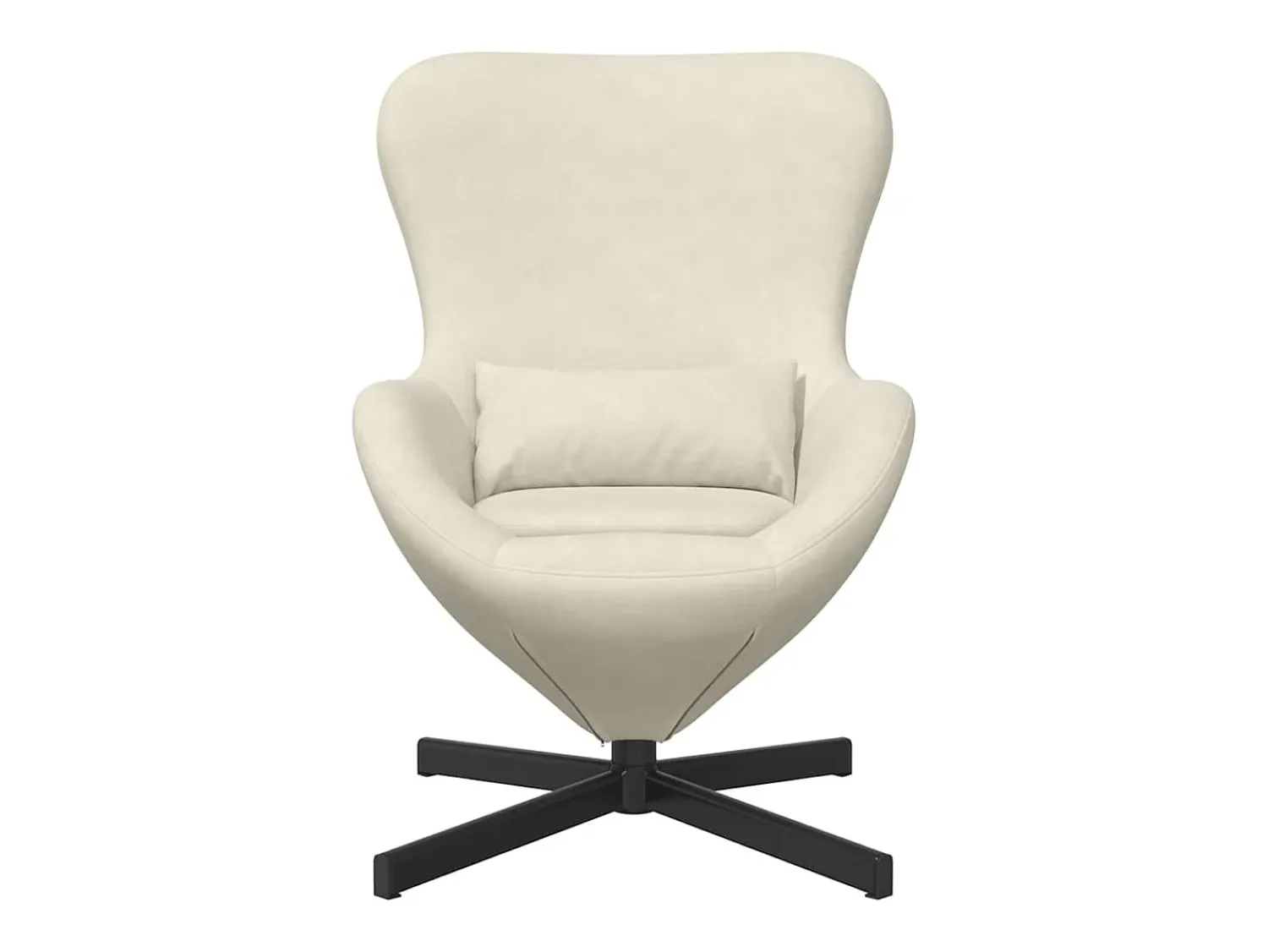 Poltrona| Cadeira Relax | Cadeira ovo 63x73x90 cm Veludo SHL751020 Creme