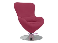 Cadeira Relax | Cadeira ovo vermelho tinto 63x73x90 cm Veludo SHL636189^ Poltrona