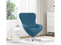 Outlet Cadeira Relax | Cadeira ovo 63x73x90 cm Veludo SHL808380 Azul