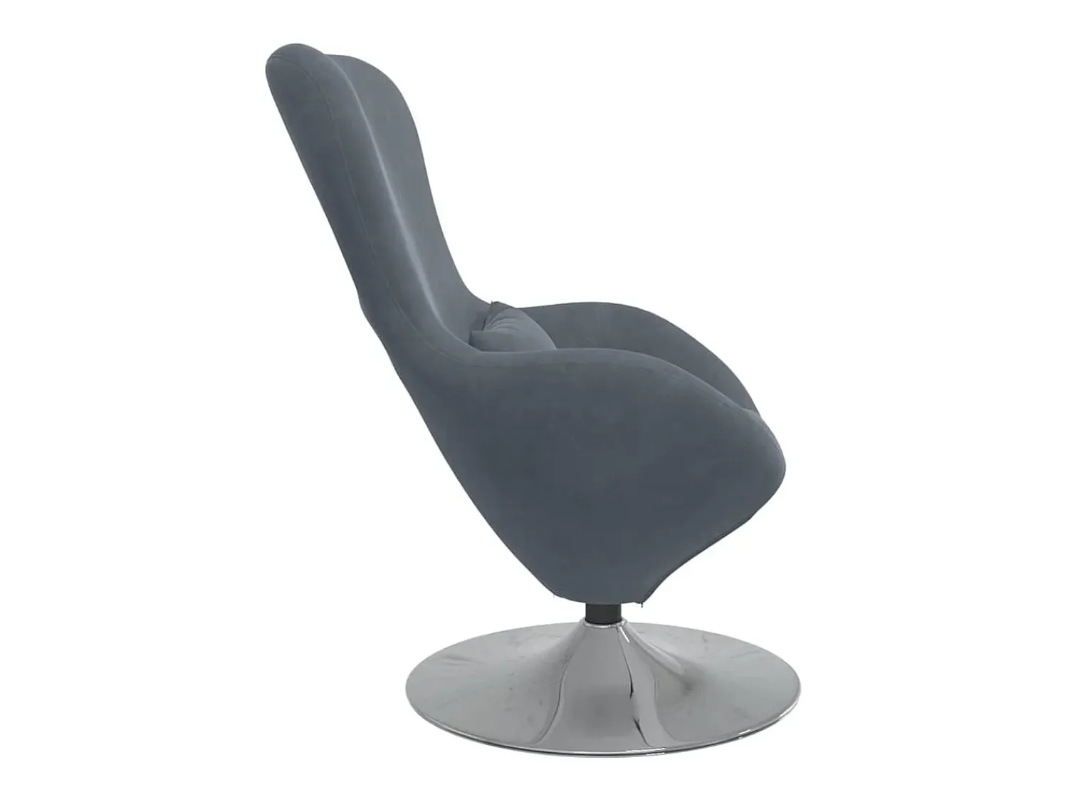 Discount Cadeira Relax | Cadeira ovo escuro 63x73x90 cm Veludo SHL236360 Cinzento