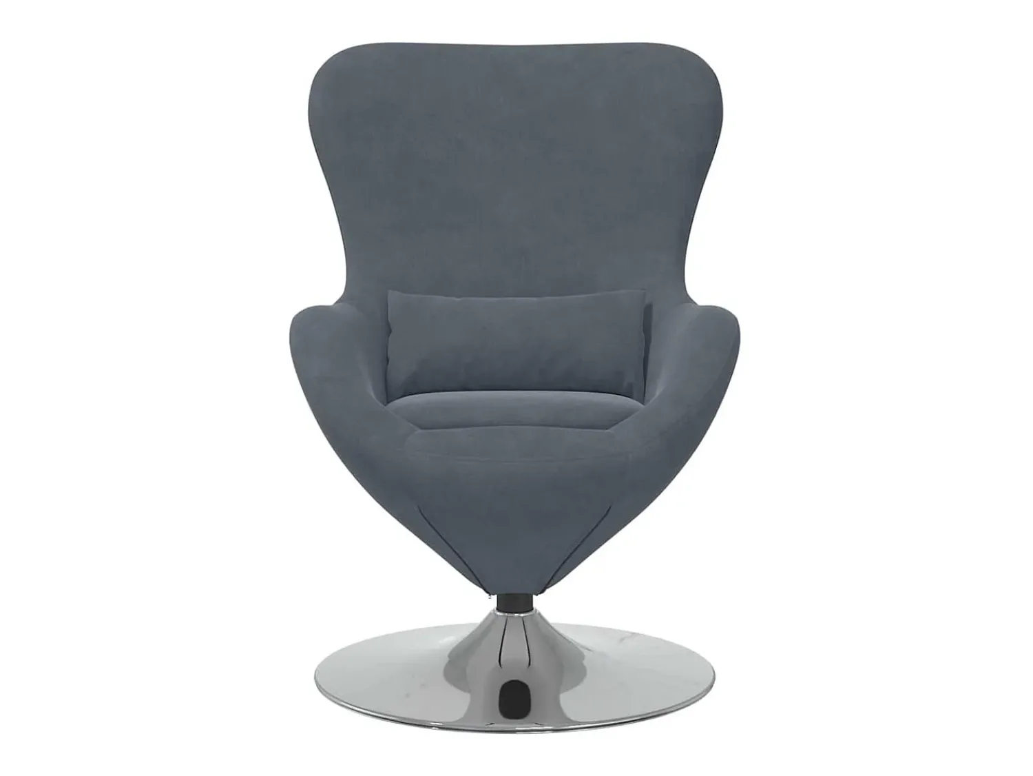 Discount Cadeira Relax | Cadeira ovo escuro 63x73x90 cm Veludo SHL236360 Cinzento