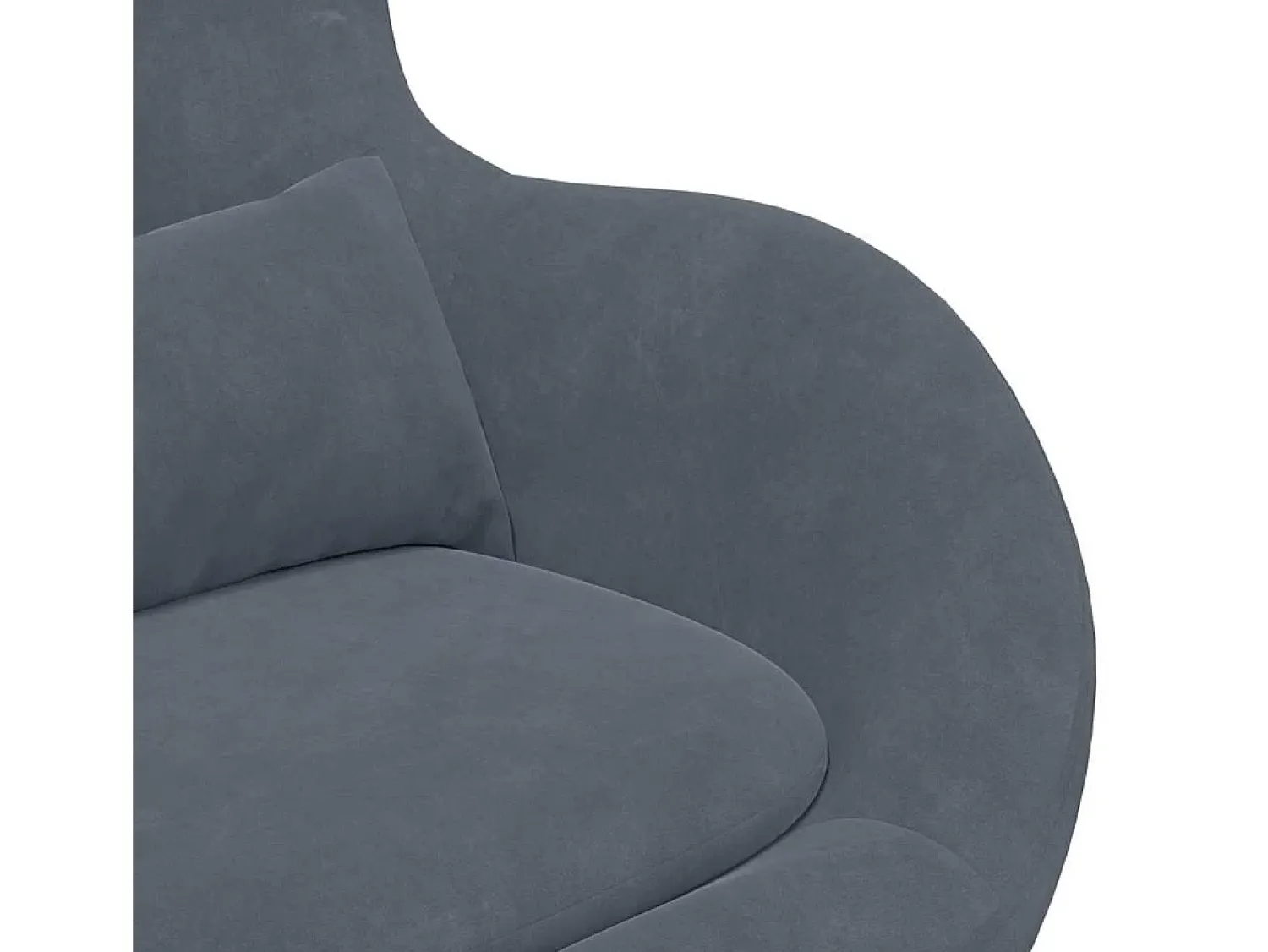 Discount Cadeira Relax | Cadeira ovo escuro 63x73x90 cm Veludo SHL236360 Cinzento