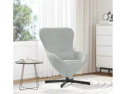 Poltrona* Cadeira Relax | Cadeira ovo Cinzento-claro 63x73x90 cm Veludo SHL501800 Cinzento claro