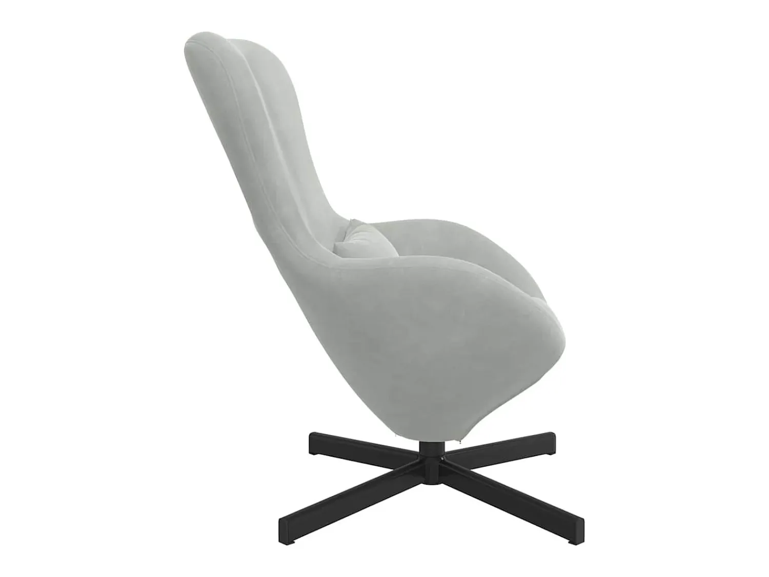 Poltrona* Cadeira Relax | Cadeira ovo Cinzento-claro 63x73x90 cm Veludo SHL501800 Cinzento claro