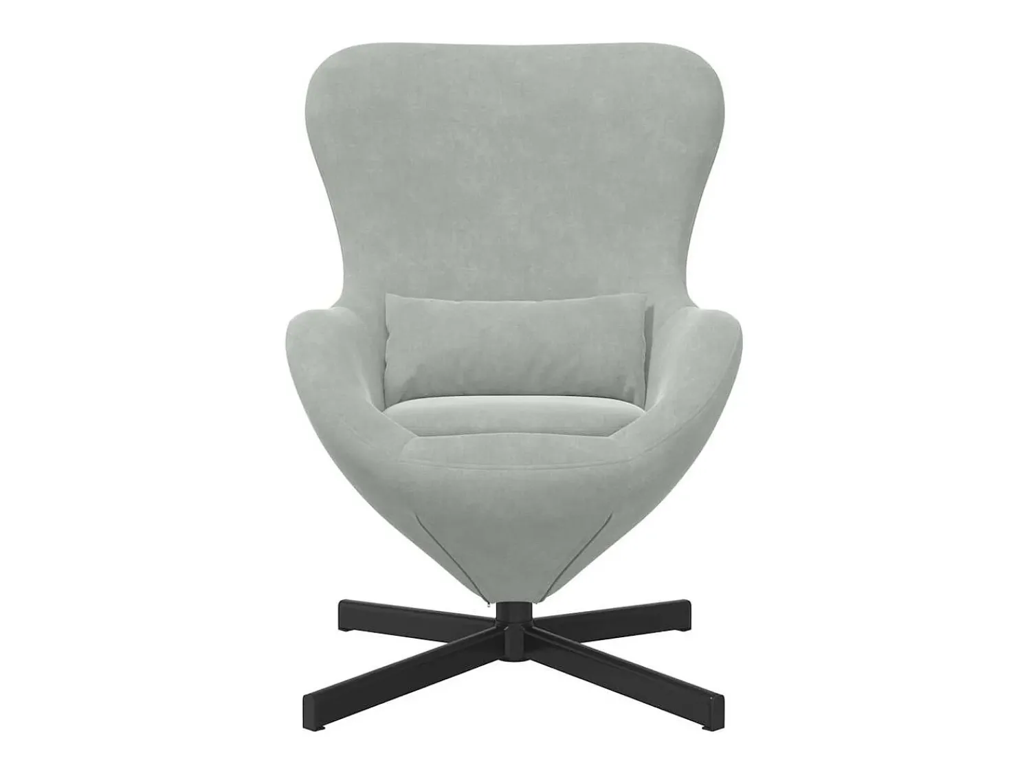 Poltrona* Cadeira Relax | Cadeira ovo Cinzento-claro 63x73x90 cm Veludo SHL501800 Cinzento claro