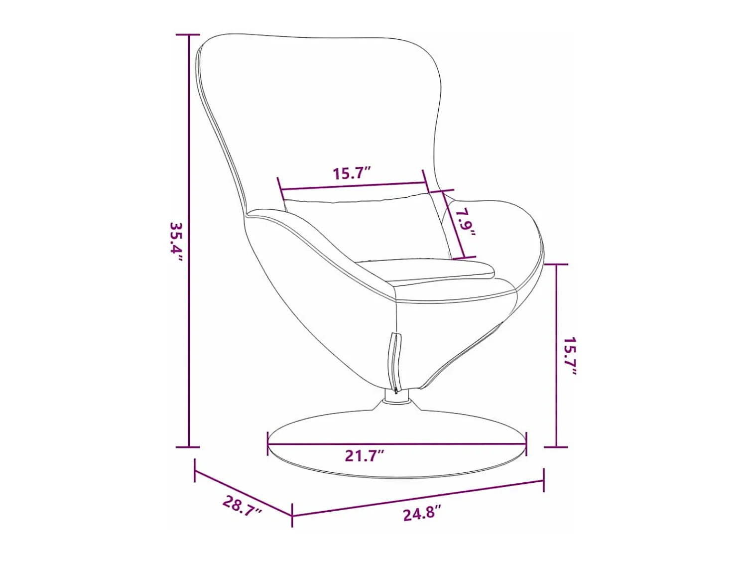 Cadeira Relax | Cadeira ovo 63x73x90 cm tecido SHL324133^ Poltrona