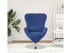 Poltrona| Cadeira Relax | Cadeira ovo polícia 63x73x90 cm Veludo SHL286882 Azul