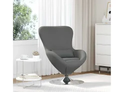 Poltrona* Cadeira Relax | Cadeira ovo Cinzento escuro 63x73x90 cm tecido SHL384194 Cinza antracite