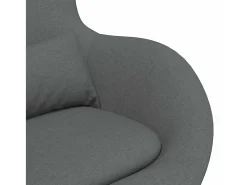 Poltrona* Cadeira Relax | Cadeira ovo Cinzento escuro 63x73x90 cm tecido SHL384194 Cinza antracite