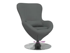 Poltrona* Cadeira Relax | Cadeira ovo Cinzento escuro 63x73x90 cm tecido SHL384194 Cinza antracite