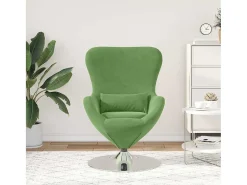 Cadeira Relax | Cadeira ovo claro 63x73x90 cm Veludo SHL276471^ Poltrona