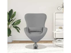 Poltrona| Cadeira Relax | Cadeira ovo Cinzento-claro 63x73x90 cm tecido SHL651963 Cinzento claro