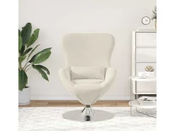 Poltrona* Cadeira Relax | Cadeira ovo 63x73x90 cm Veludo SHL725305 Creme