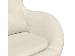 Poltrona* Cadeira Relax | Cadeira ovo 63x73x90 cm Veludo SHL725305 Creme