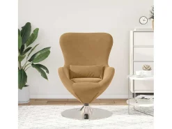 Discount Cadeira Relax | Cadeira ovo -claro 63x73x90 cm Veludo SHL957926 Castanho