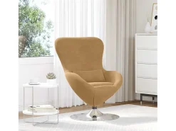 Discount Cadeira Relax | Cadeira ovo -claro 63x73x90 cm Veludo SHL957926 Castanho