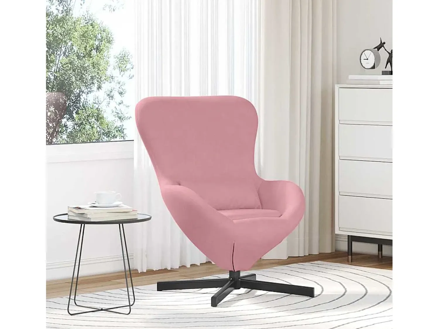 Online Cadeira Relax | Cadeira ovo 63x73x90 cm Veludo SHL33837 Rosa