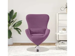 Sale Cadeira Relax | Cadeira ovo Roxo 63x73x90 cm Veludo SHL505194 Violeta