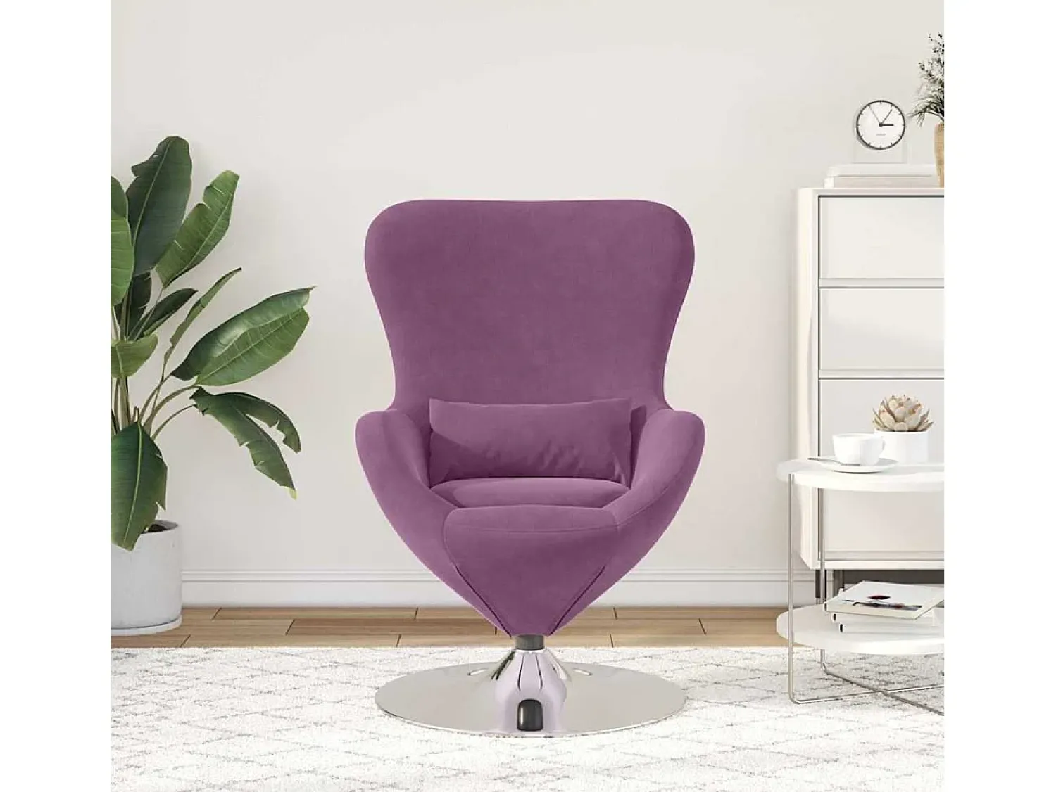 Sale Cadeira Relax | Cadeira ovo Roxo 63x73x90 cm Veludo SHL505194 Violeta