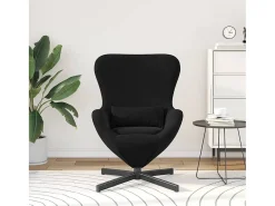 Poltrona* Cadeira Relax | Cadeira ovo 63x73x90 cm Veludo SHL784299 Preto