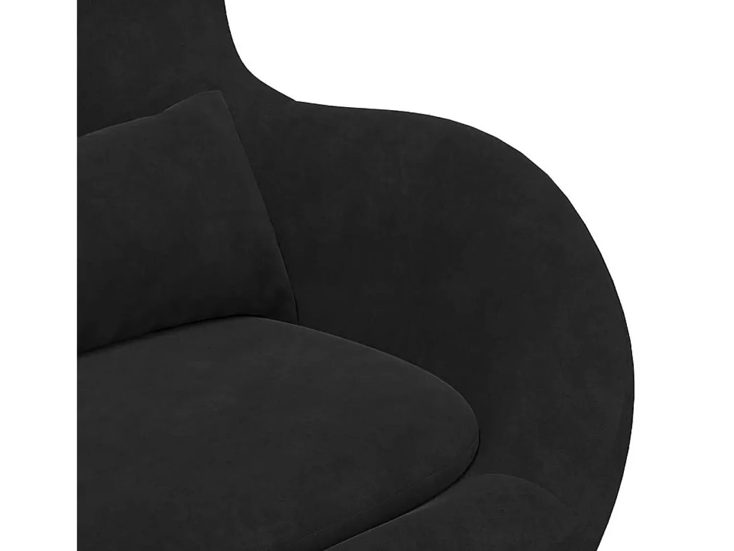 Poltrona* Cadeira Relax | Cadeira ovo 63x73x90 cm Veludo SHL784299 Preto