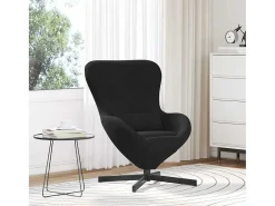 Poltrona* Cadeira Relax | Cadeira ovo 63x73x90 cm Veludo SHL784299 Preto