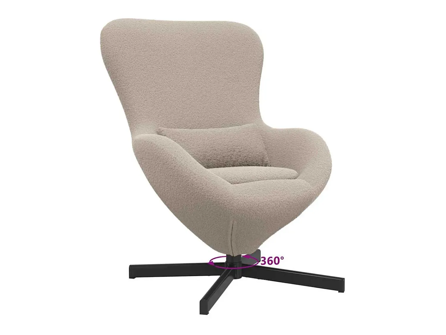 Poltrona* Cadeira Relax | Cadeira ovo Cinzento-claro 63x73x90 cm SHL342391 Cinzento claro