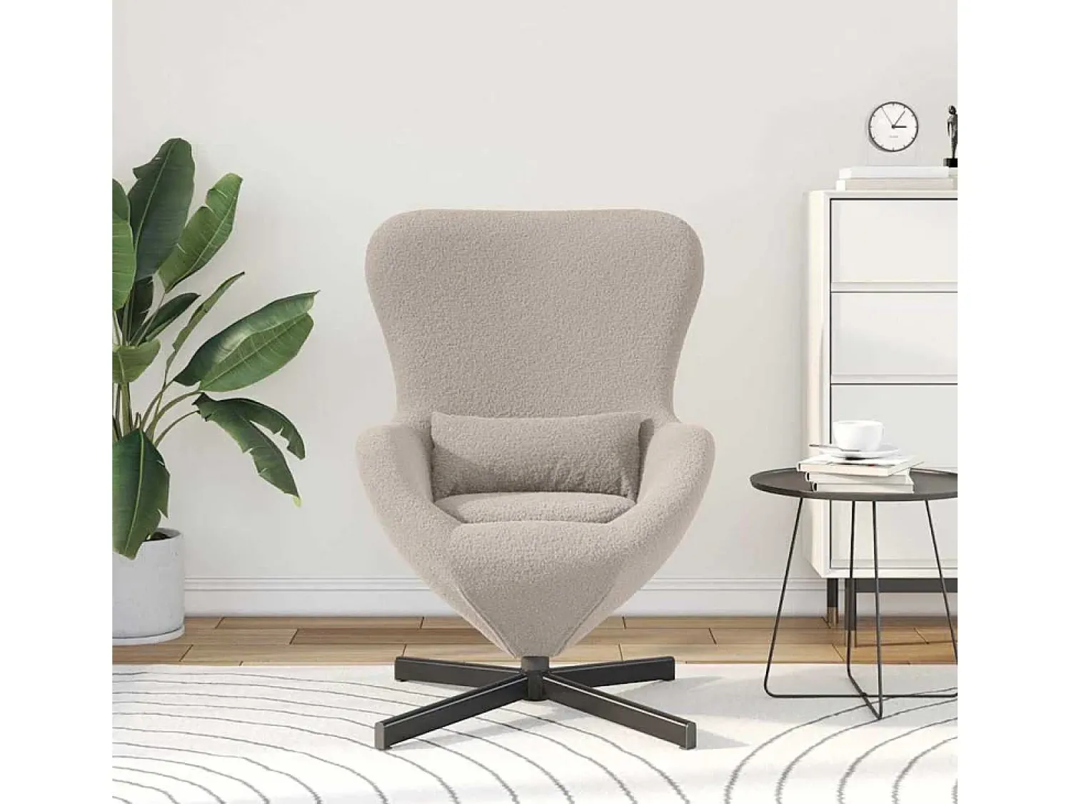 Poltrona* Cadeira Relax | Cadeira ovo Cinzento-claro 63x73x90 cm SHL342391 Cinzento claro