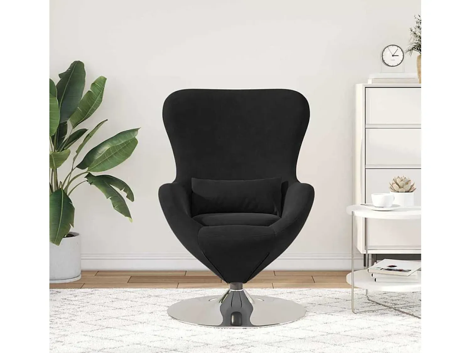 Sale Cadeira Relax | Cadeira ovo 63x73x90 cm Veludo SHL704547 Preto
