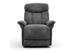 Online DripeX Cadeira relax de veludo cotelê com elevador elétrico, controle remoto, bolso lateral, regulável 90°-160°, Carga máxima de 150 kg, Cinza Cinzento