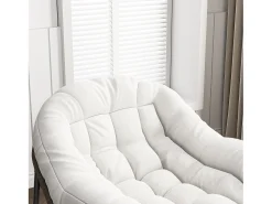 Poltrona* Cadeira relaxante, Cadeira de baloiço simples em vime, Cadeira em vime tecida à mão, Vime, Tecido impermeável, , 90 x 105 x 80 cm Bege