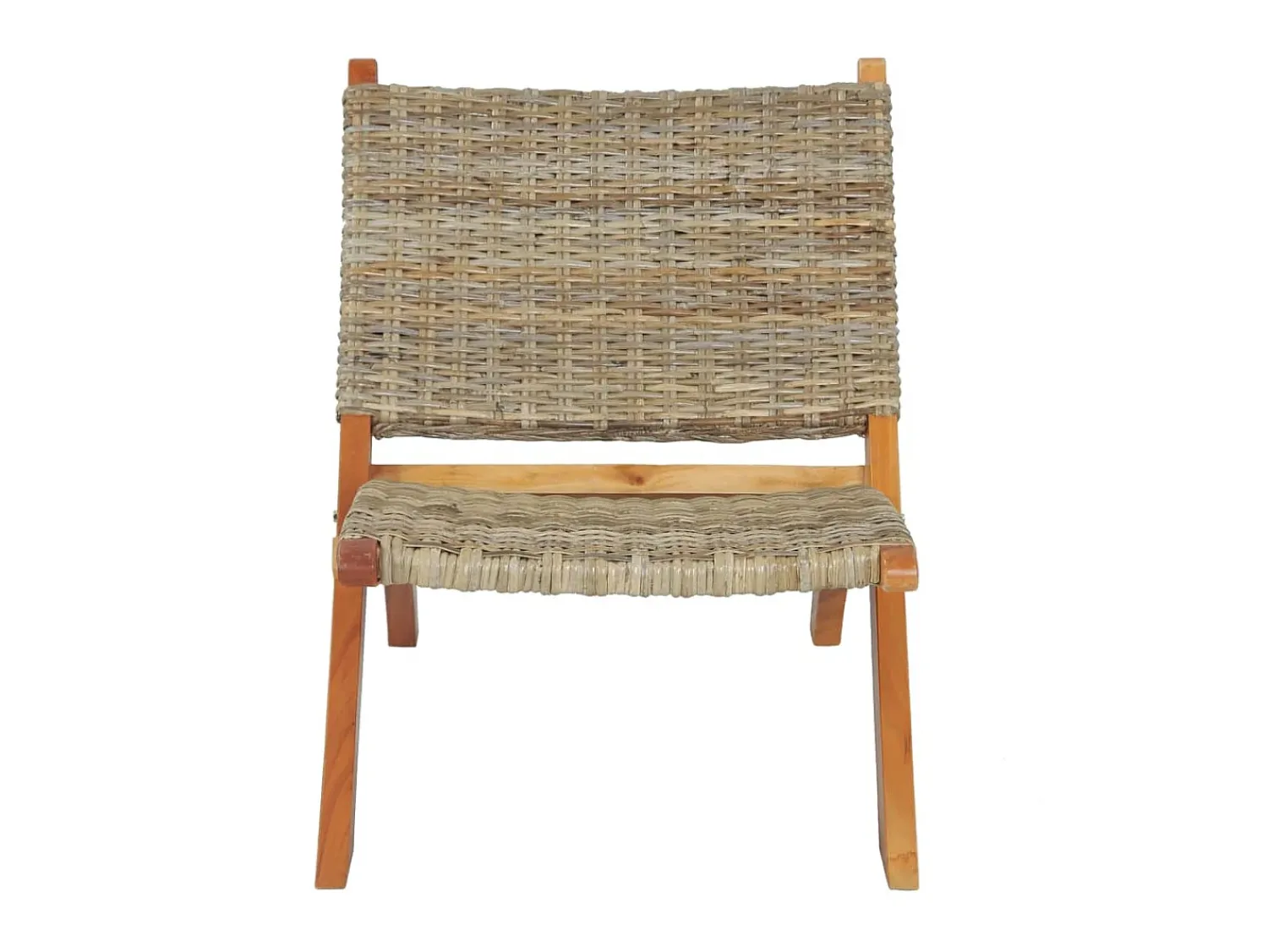 Sale Cadeira relaxante vime Kubu natural/madeira mogno maciça PT813117 Castanho