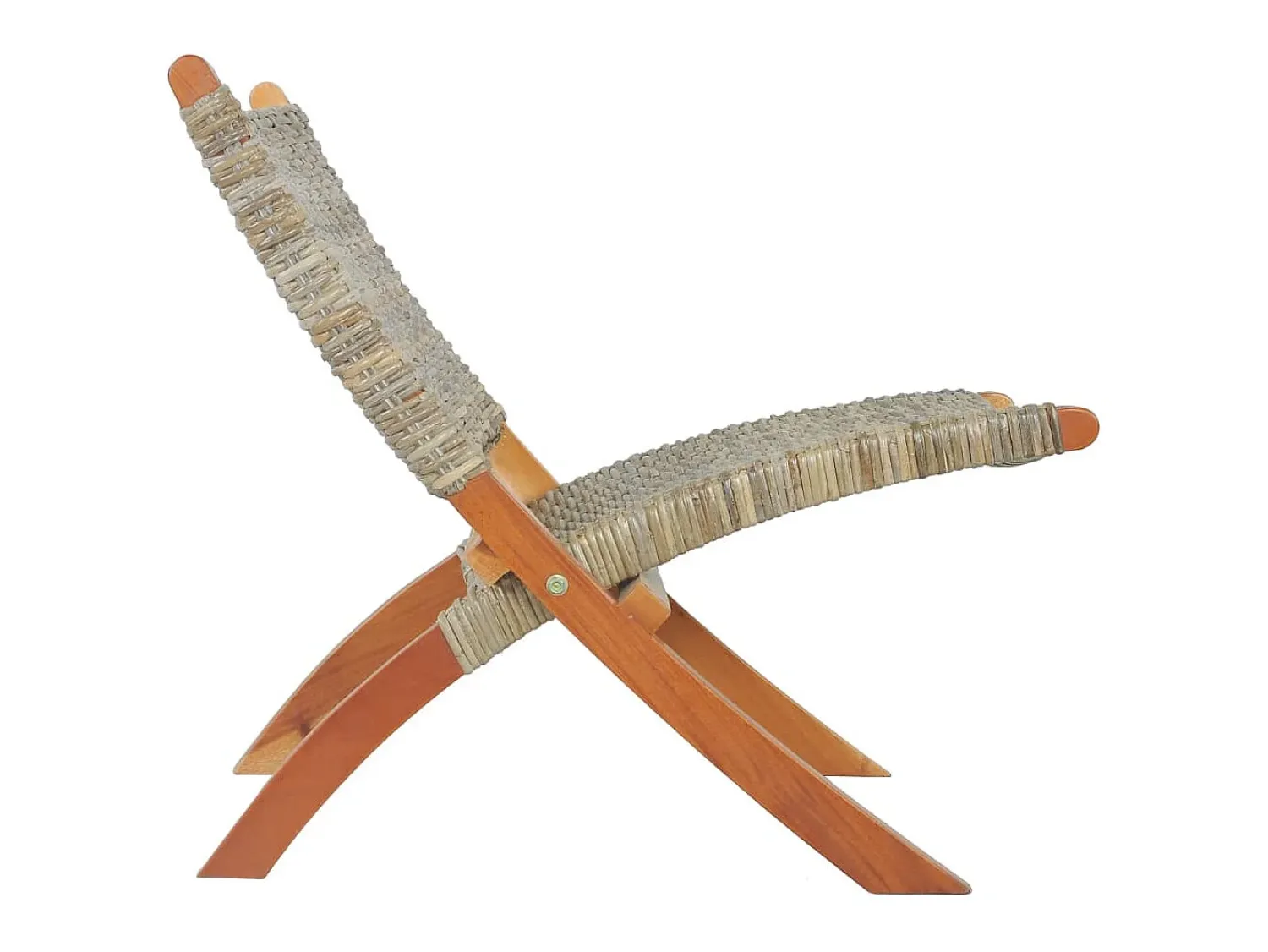 Sale Cadeira relaxante vime Kubu natural/madeira mogno maciça PT813117 Castanho