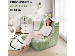 Poltrona|DripeX Cadeira Strazy na Caterpillar Green - assento profundo 62cm - 80x85x84cm Verde
