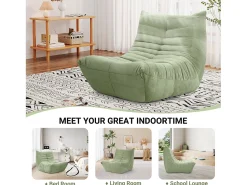 Poltrona|DripeX Cadeira Strazy na Caterpillar Green - assento profundo 62cm - 80x85x84cm Verde