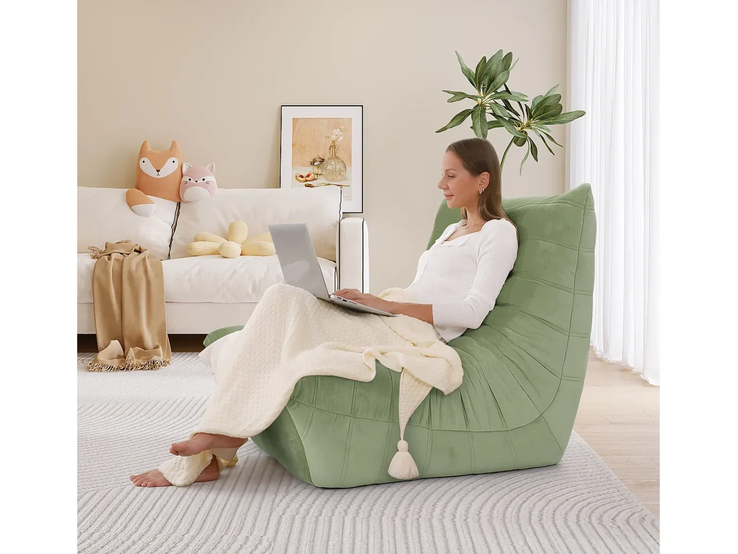 Poltrona|DripeX Cadeira Strazy na Caterpillar Green - assento profundo 62cm - 80x85x84cm Verde