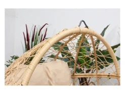 Poltrona*Concept-Usine Cadeira suspensa em pé de resina efeito rattan JANE Bege