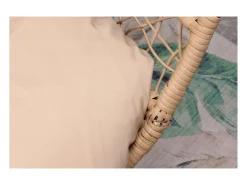 Poltrona*Concept-Usine Cadeira suspensa em pé de resina efeito rattan JANE Bege