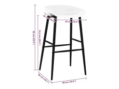 Banco|vidaxl Cadeiras de bar 4 pcs Branco