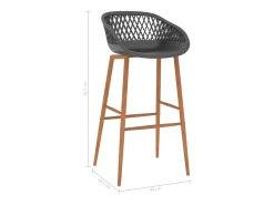Online vidaxl Cadeiras de bar 2 pcs Cinzento