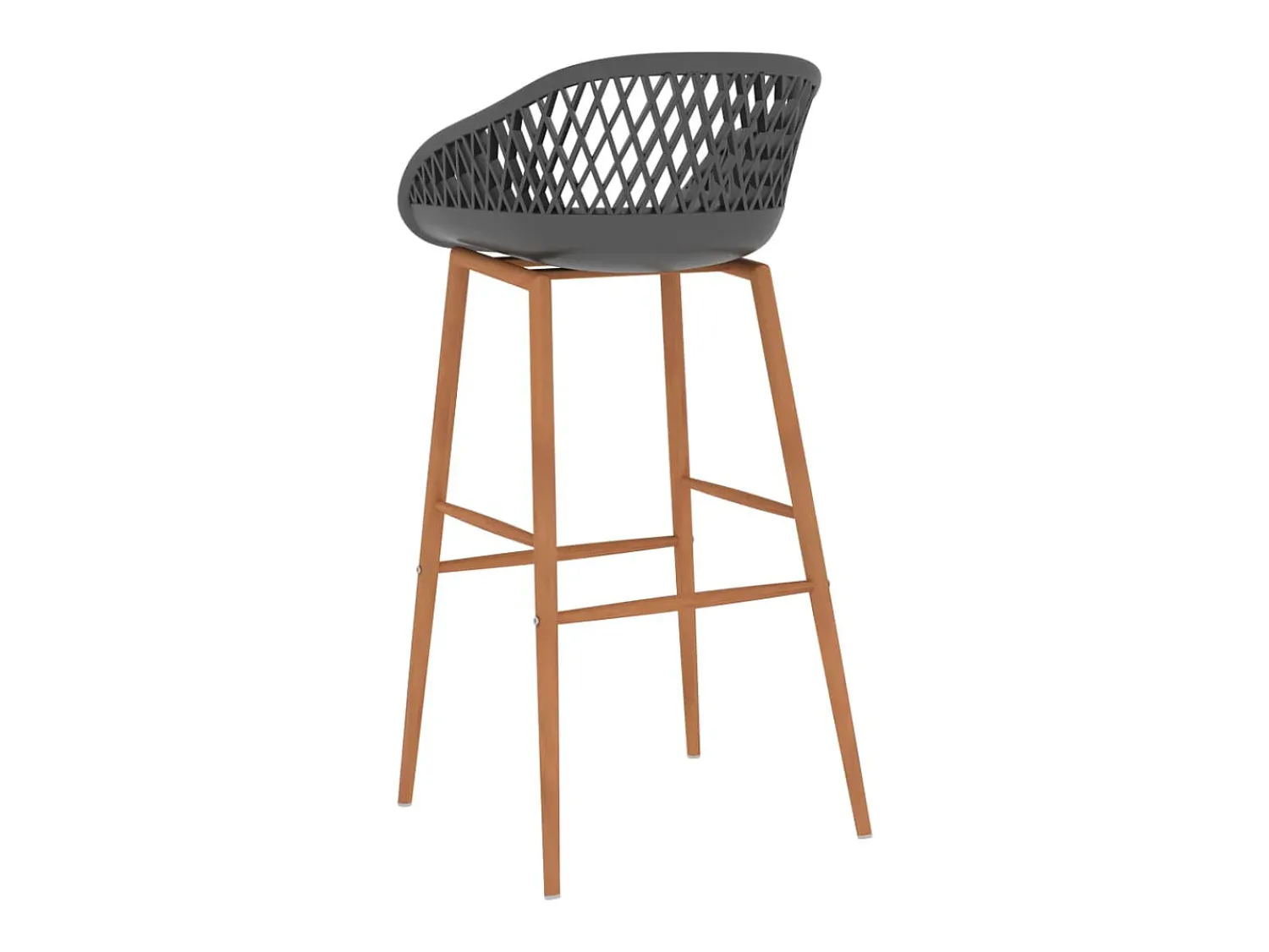 Online vidaxl Cadeiras de bar 2 pcs Cinzento