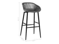 vidaxl Cadeiras de bar 4 pcs^ Banco