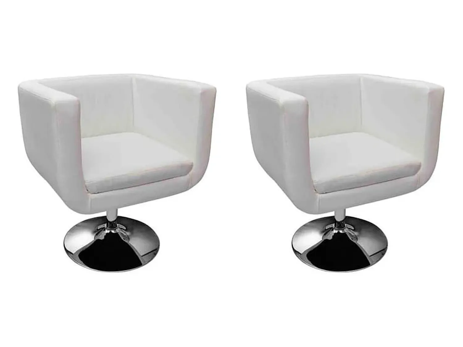 Poltrona|vidaxl Cadeiras de bar 2 pcs couro artificial Branco