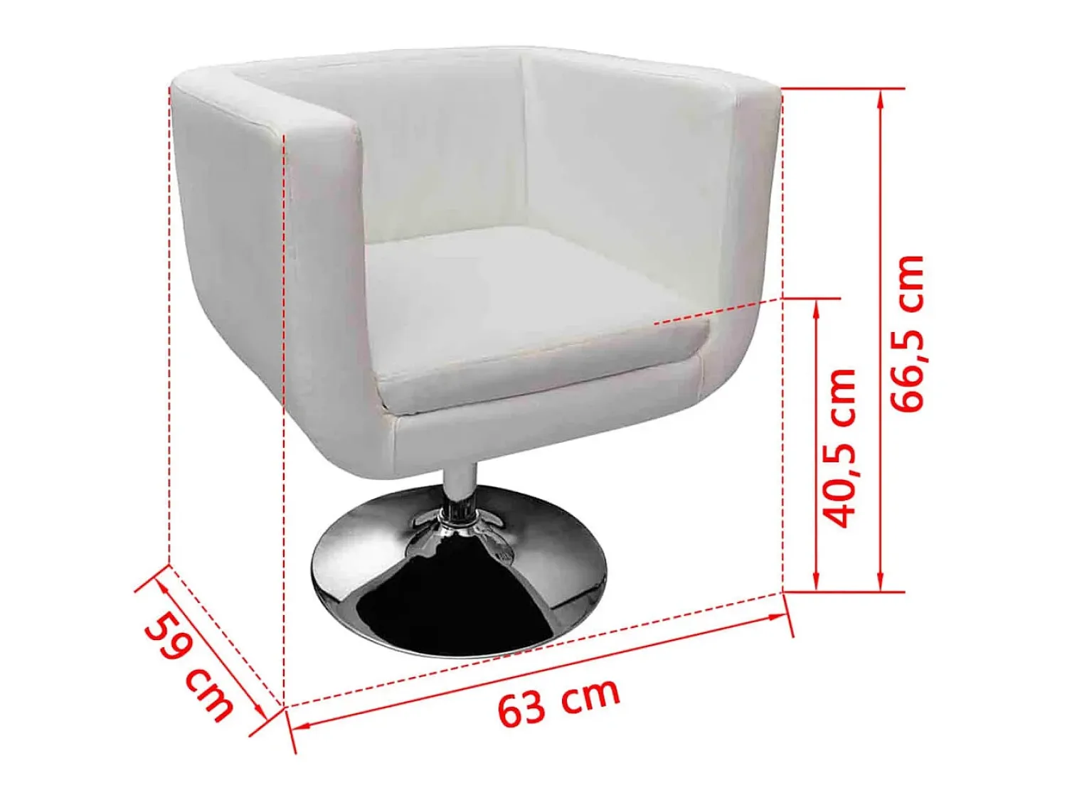 Banco| Cadeiras de bar 2 pcs couro artificial PT740522 Branco