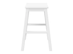 Banco*vidaxl Cadeiras de bar 2 pcs madeira de seringueira maciça branco Castanho