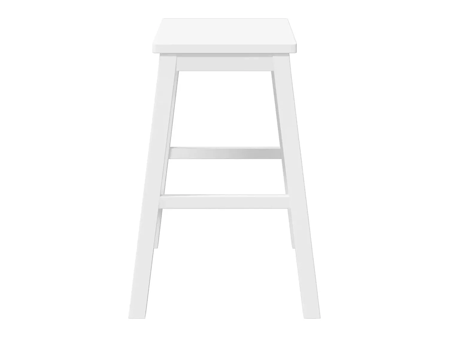 Banco*vidaxl Cadeiras de bar 2 pcs madeira de seringueira maciça branco Castanho